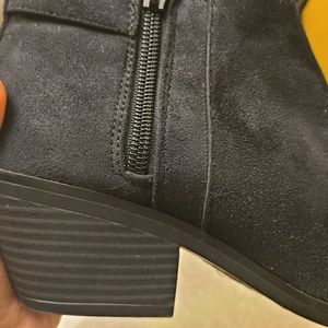 Super Soft Round Toe Suede Wedge Ankle Booties